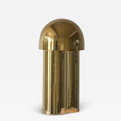 Paul Matter MONOLITH BUFFED BRASS SCULPTED TABLE LAMP BY PAUL MATTER