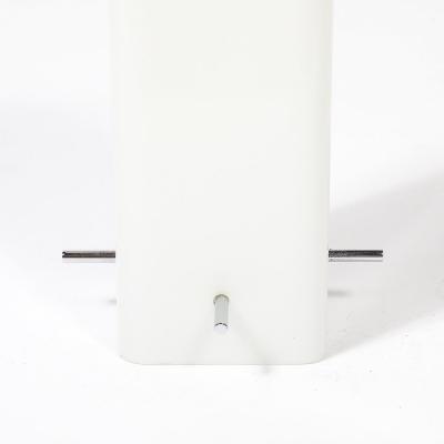 Paul Mayen Mid Century Milk Glass Column Lamp w Chrome Fittings by Paul Mayen for Habitat