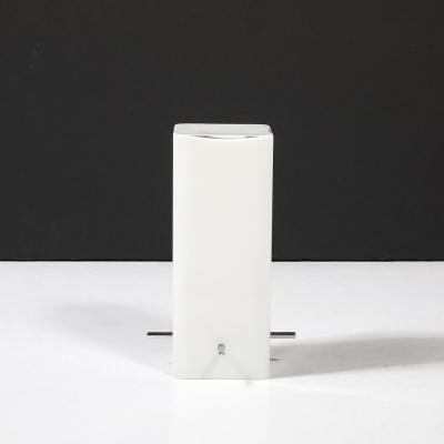 Paul Mayen Mid Century Milk Glass Column Lamp w Chrome Fittings by Paul Mayen for Habitat