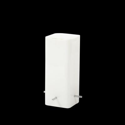 Paul Mayen Mid Century Milk Glass Column Lamp w Chrome Fittings by Paul Mayen for Habitat