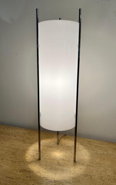 Paul Mayen Paul Mayen Modern Chrome and Acrylic Cylinder Table Lamp