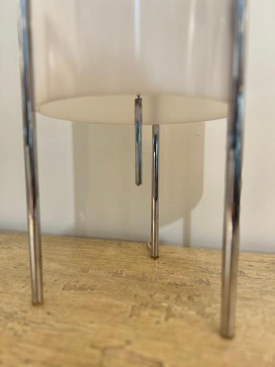 Paul Mayen Paul Mayen Modern Chrome and Acrylic Cylinder Table Lamp
