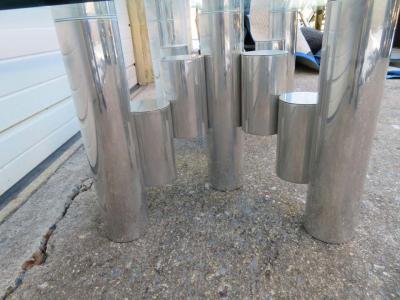 Paul Mayen Stunning Paul Mayen Habitat Aluminum Cylinder Coffee Table Mid Century Modern