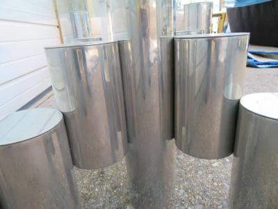 Paul Mayen Stunning Paul Mayen Habitat Aluminum Cylinder Coffee Table Mid Century Modern