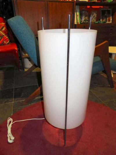 Paul Mayen Vintage Paul Mayen Habitat Chrome Lucite Cylinder Lamp Mid Century Modern