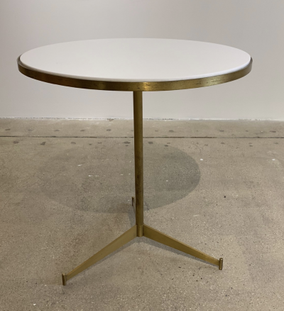 Paul McCobb Brass and glass side table