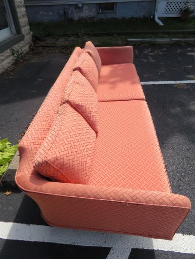 Paul McCobb Elegant Paul McCobb Style Brass Base Sofa Mid Century Modern