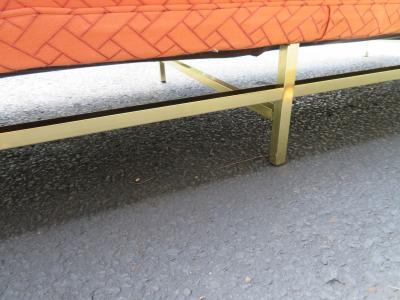 Paul McCobb Elegant Paul McCobb Style Brass Base Sofa Mid Century Modern