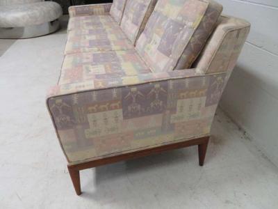 Paul McCobb Handsome Paul McCobb Style Walnut Three Seat Sofa Mid Century Modern