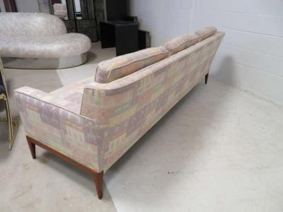 Paul McCobb Handsome Paul McCobb Style Walnut Three Seat Sofa Mid Century Modern