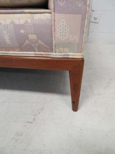 Paul McCobb Handsome Paul McCobb Style Walnut Three Seat Sofa Mid Century Modern