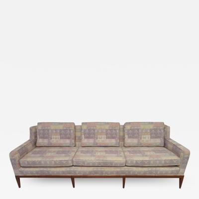 Paul McCobb Handsome Paul McCobb Style Walnut Three Seat Sofa Mid Century Modern