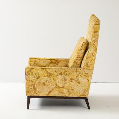Paul McCobb Large Wing Chair and Ottoman by Paul McCobb