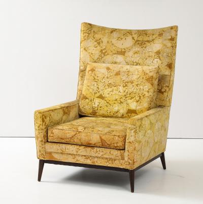 Paul McCobb Large Wing Chair and Ottoman by Paul McCobb