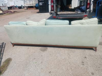 Paul McCobb Mid Century Paul Mccobb 4 seat Walnut Base Sofa