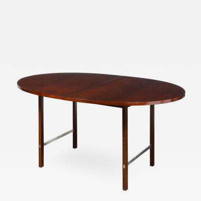Paul McCobb Mid Century Walnut Aluminum Dining Table by Paul McCobb for Calvin Furniture