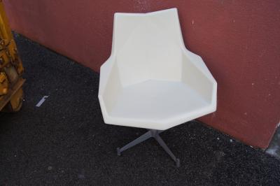 Paul McCobb Origami Armchair on Swiveling Pedestal Base by Paul McCobb for St John