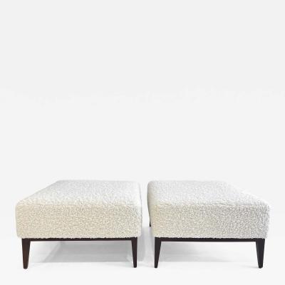 Paul McCobb PAIR OF MID CENTURY BOUCLE OTTOMANS