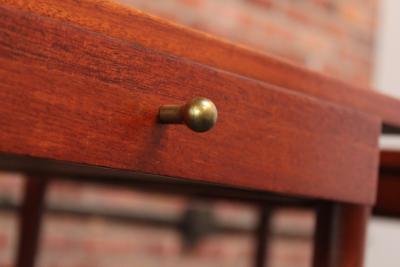Paul McCobb Pair of Mahogany and Brass Connoisseur Collection Nightstands by Paul McCobb