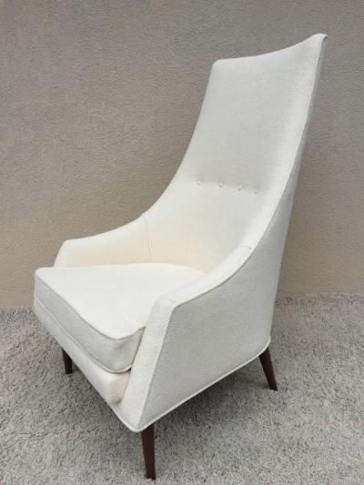 Paul McCobb Pair of Paul McCobb High Back Club Chairs or Slipper Chairs