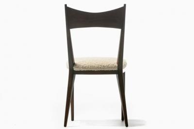 Paul McCobb Pair of Paul McCobb Midcentury Side Chairs with Walnut Frames and Boucl Seats