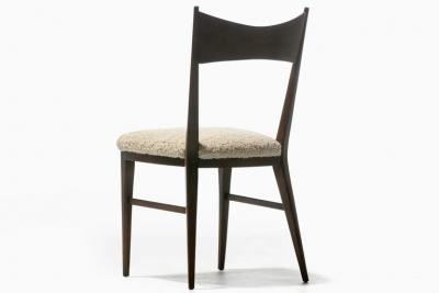 Paul McCobb Pair of Paul McCobb Midcentury Side Chairs with Walnut Frames and Boucl Seats