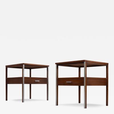 Paul McCobb Pair of Paul McCobb for Calvin Linear Group Nightstands or End Tables Walnut