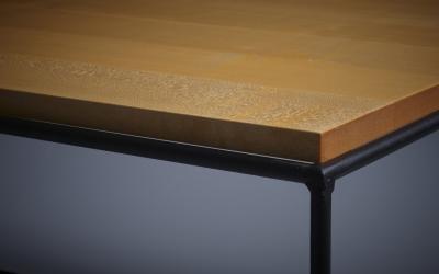 Paul McCobb Paul Cobb Coffee Planner Table in Black Iron and Solid Maple Top by Winchendon