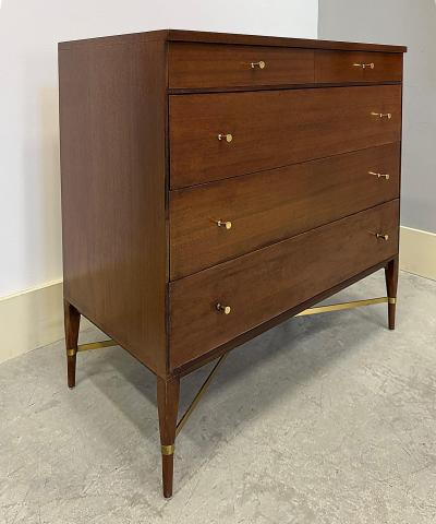 Paul McCobb Paul McCobb Calvin Mid century 5 Drawer Chest Brass Stretcher Labeled