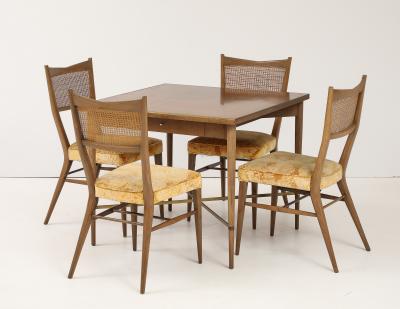 Paul McCobb Paul McCobb Connoisseur Collection Card Table with Four Chairs