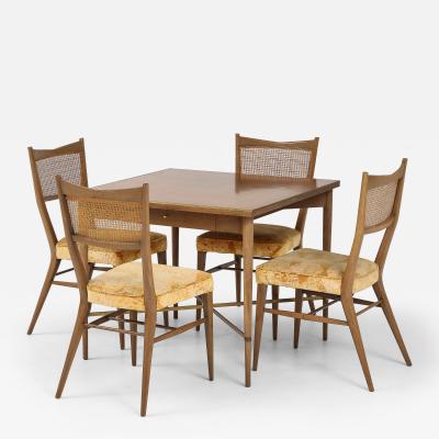 Paul McCobb Paul McCobb Connoisseur Collection Card Table with Four Chairs