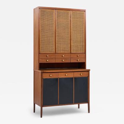 Paul McCobb Paul McCobb Connoisseur Collection Mahogany and Cane Secretary Bar Cabinet