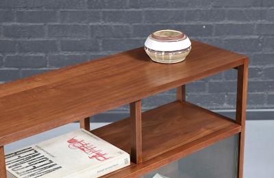 Paul McCobb Paul McCobb Delineator Walnut Glass Bookcase for Lane