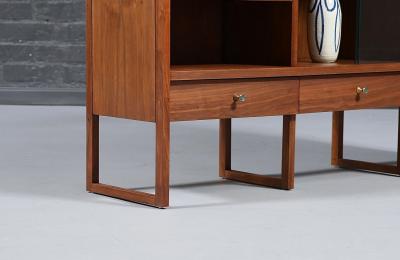 Paul McCobb Paul McCobb Delineator Walnut Glass Bookcase for Lane