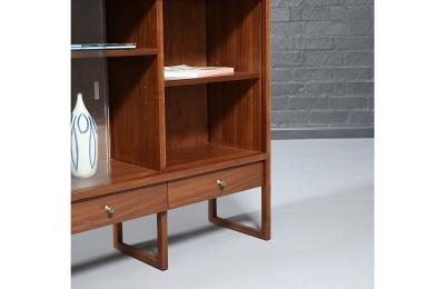 Paul McCobb Paul McCobb Delineator Walnut Glass Bookcase for Lane