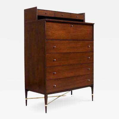 Paul McCobb Paul McCobb Irwin Collection Chest Drawers with Brass Accents Calvin Furniture