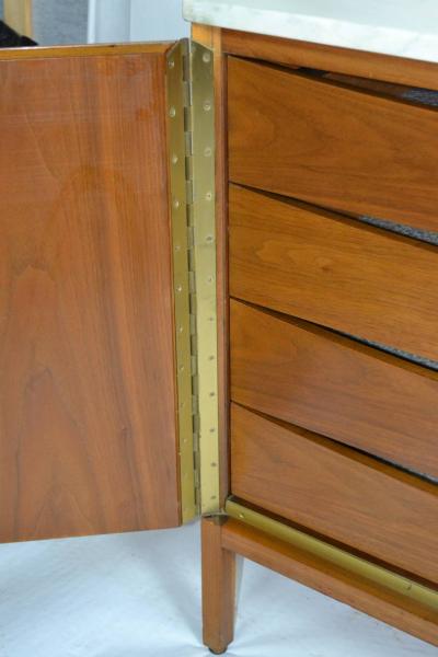 Paul McCobb Paul McCobb Irwin for Calvin Furniture Eight Drawer Dresser Marble Top 1950s