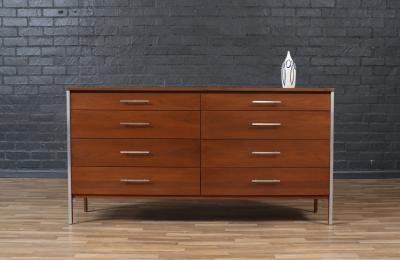 Paul McCobb Paul McCobb Linear Group Dresser w Steel Accents for Calvin Furniture