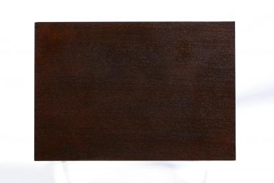 Paul McCobb Paul McCobb Mahogany Side Table with Brass X Cross Stretcher c 1950s