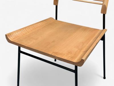 Paul McCobb Paul McCobb Maple Lacquered Iron Shovel Dining Chairs USA 1950s