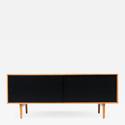 Paul McCobb Paul McCobb Planner Group Credenza with Black Doors Winchendon Furniture Co 