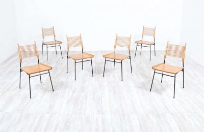 Paul McCobb Paul McCobb Planner Group Iron Maple Dining Chairs for Winchendon Furniture