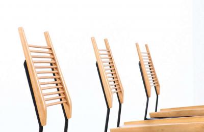 Paul McCobb Paul McCobb Planner Group Iron Maple Dining Chairs for Winchendon Furniture