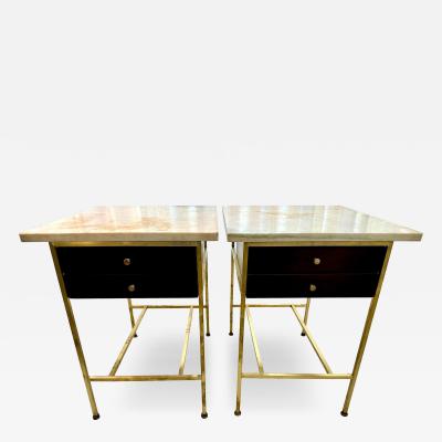 Paul McCobb Paul McCobb Side Tables 8712 with Original Marble Tops PAIR