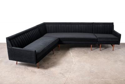 Paul McCobb Paul McCobb Symmetric Group 3 Piece Channel Back Sectional Sofa Widdicomb 1950s