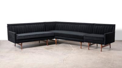 Paul McCobb Paul McCobb Symmetric Group 3 Piece Channel Back Sectional Sofa Widdicomb 1950s