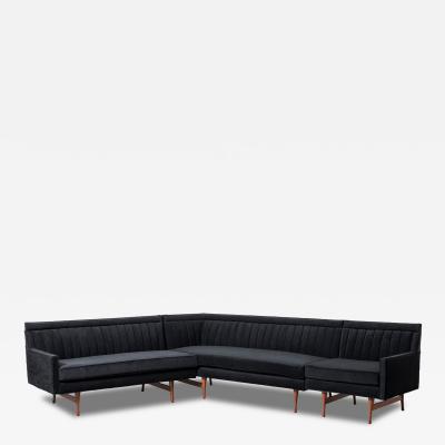 Paul McCobb Paul McCobb Symmetric Group 3 Piece Channel Back Sectional Sofa Widdicomb 1950s