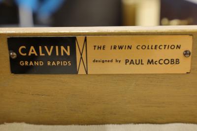 Paul McCobb Paul McCobb Travertine Mahogany and Brass Bar Cart