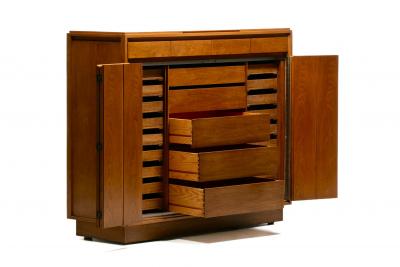 Paul McCobb Paul McCobb Walnut Mid Century Modern Wardrobe Chest for Widdicomb c 1963