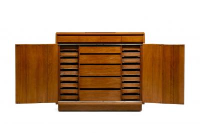 Paul McCobb Paul McCobb Walnut Mid Century Modern Wardrobe Chest for Widdicomb c 1963